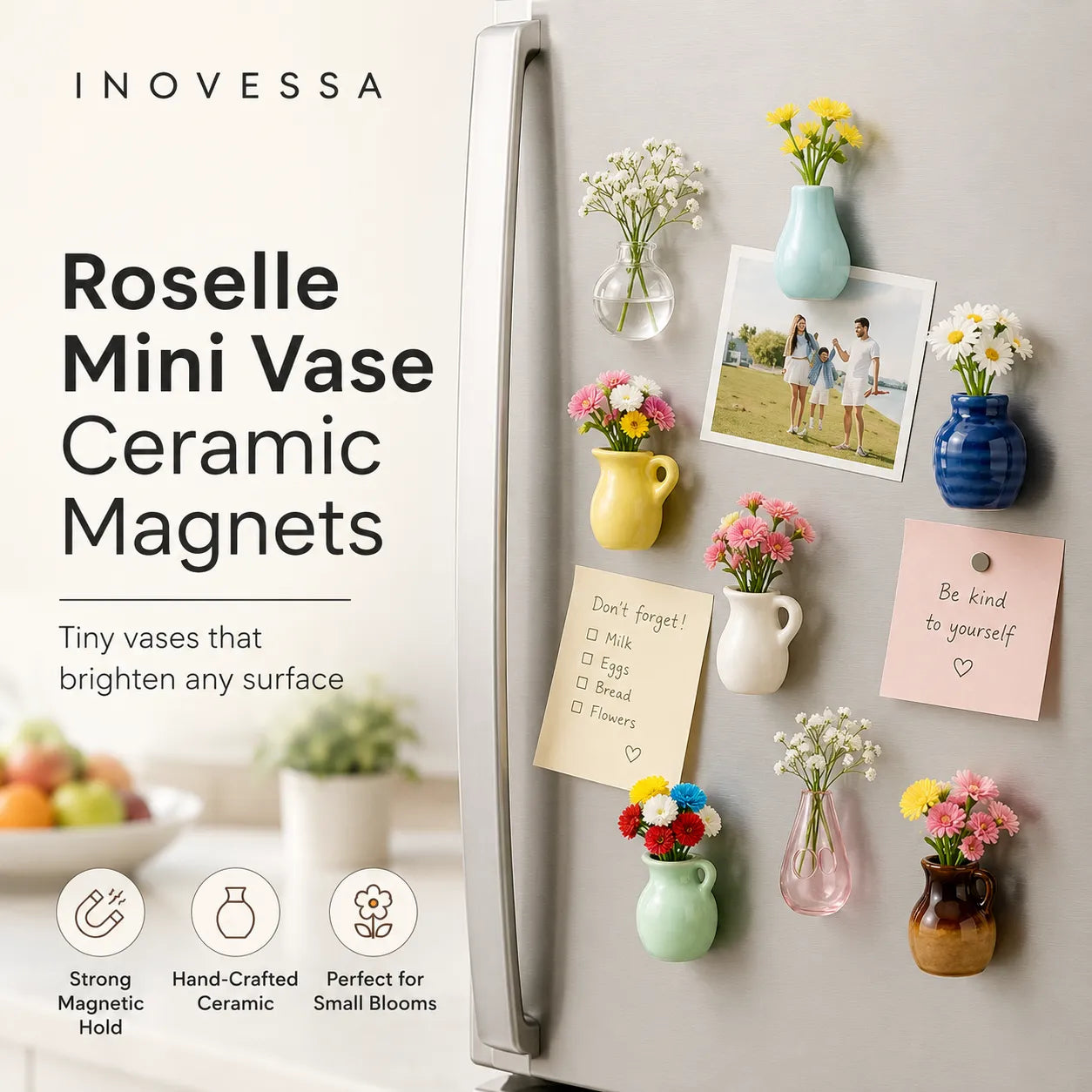 Mini Vase Ceramic Magnets
