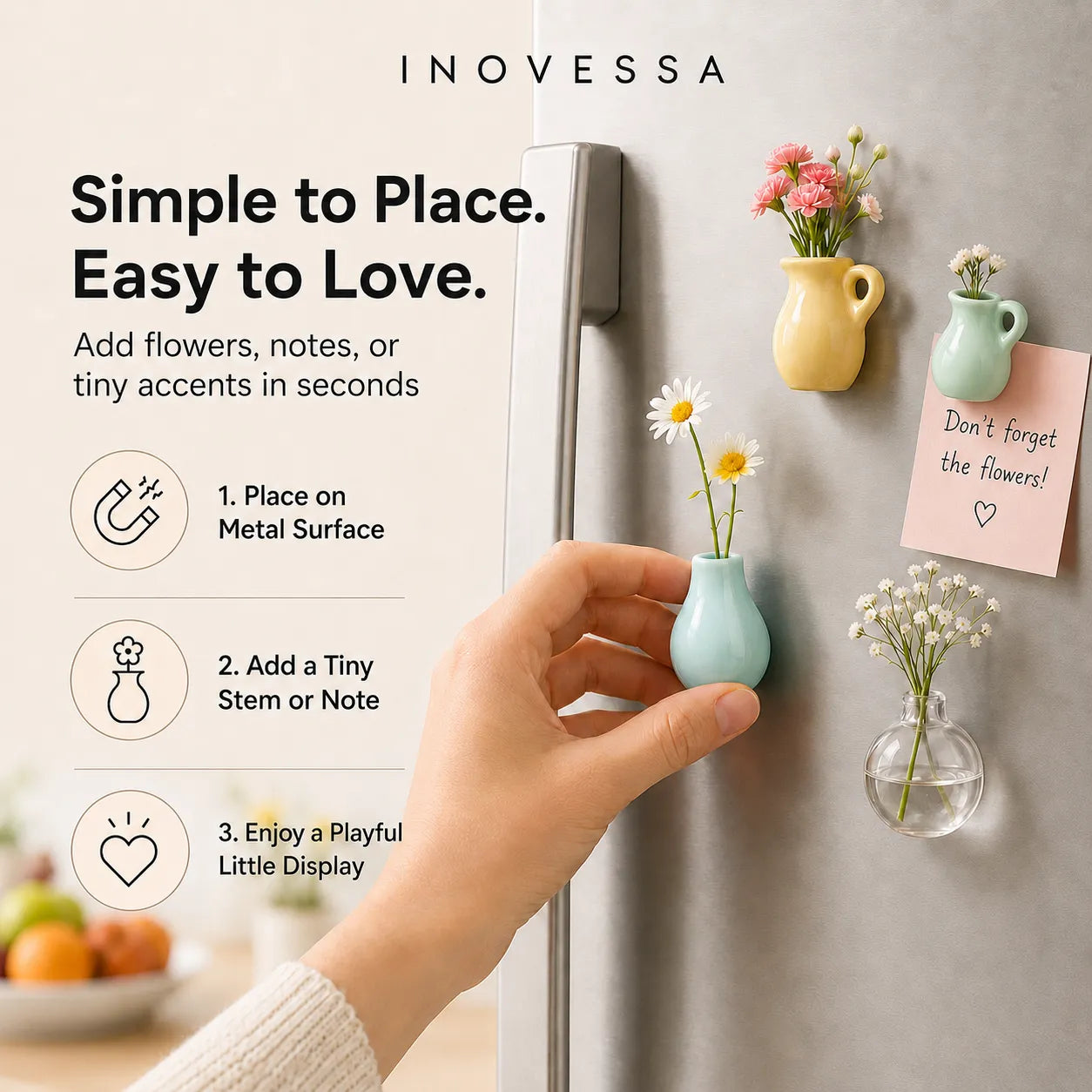 Mini Vase Ceramic Magnets