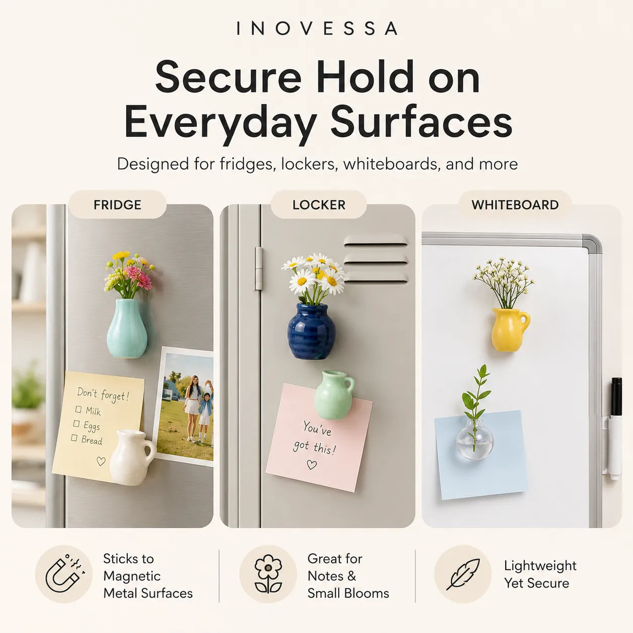 Mini Vase Ceramic Magnets