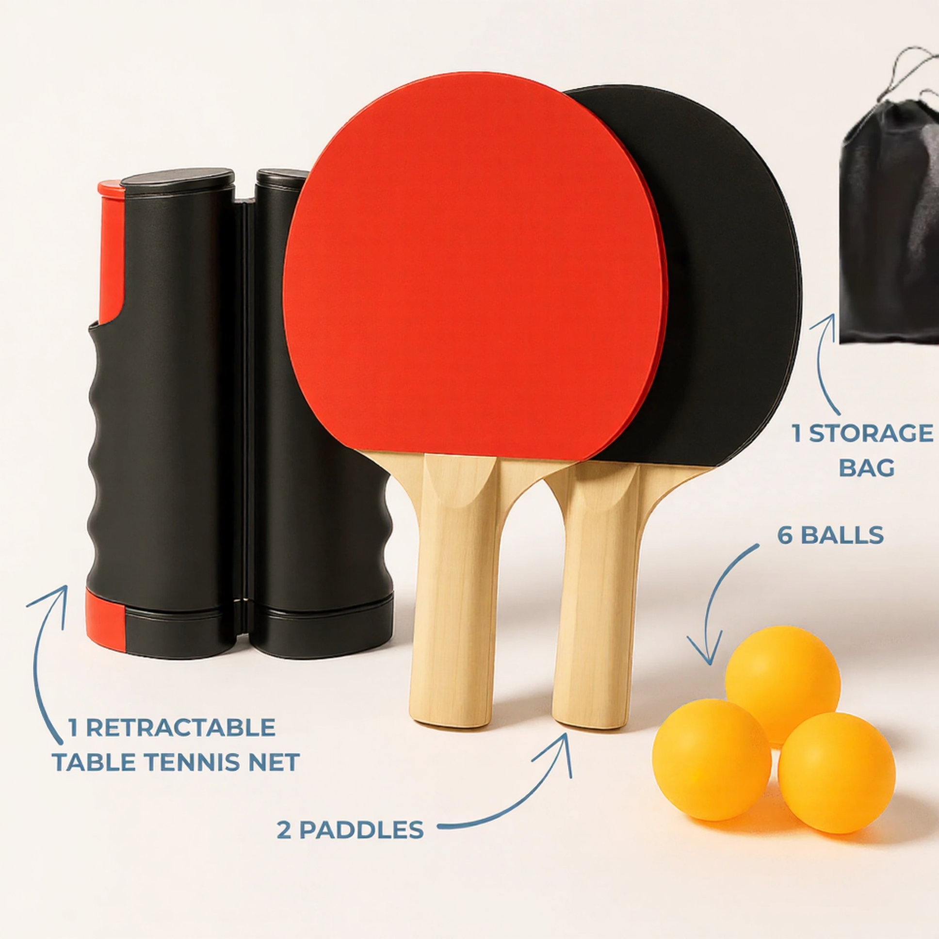 Portable Free-Style Table Tennis Net Stand