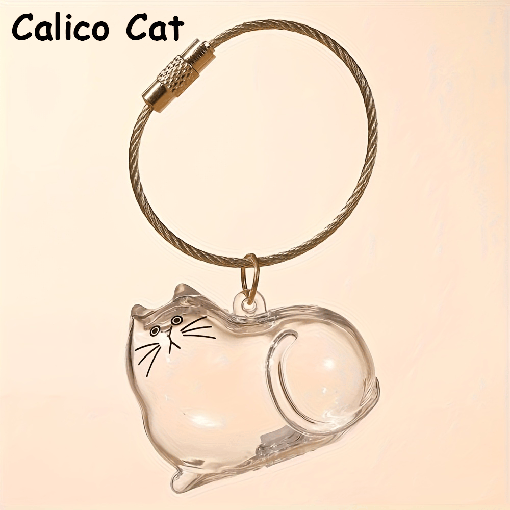 Pet Hair Memorial Capsule Keychain