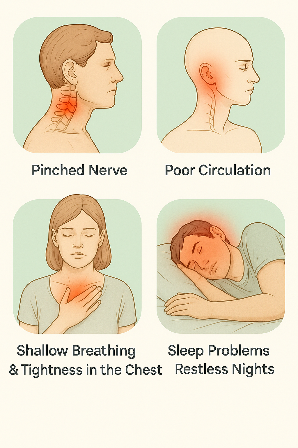 Trouble fully relaxing because the neck still feels tight