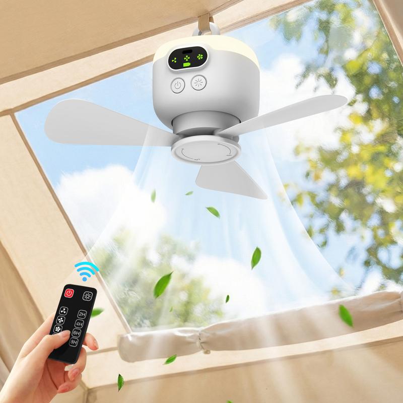 Rechargeable Ceiling Fan with LED Lights