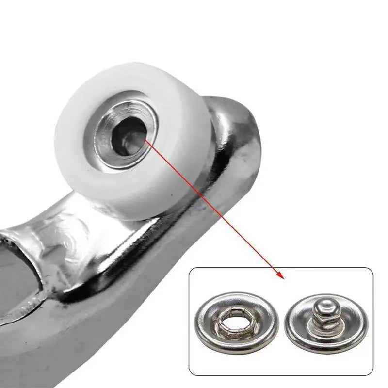 100pcs Invisible Colored Metal Buckle & 1 Count Manual Pressure Pliers