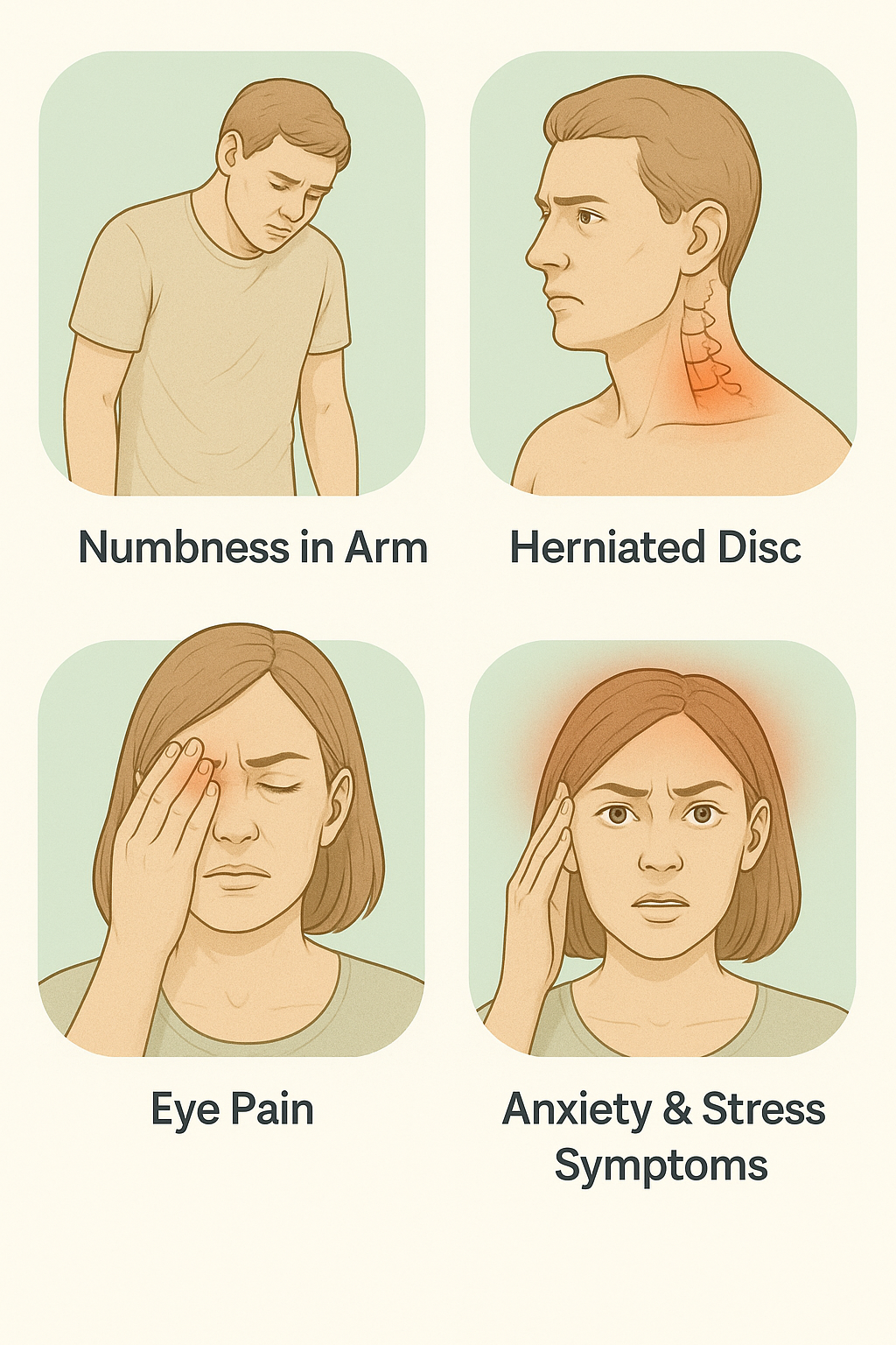 Stress settling in the upper back and shoulders