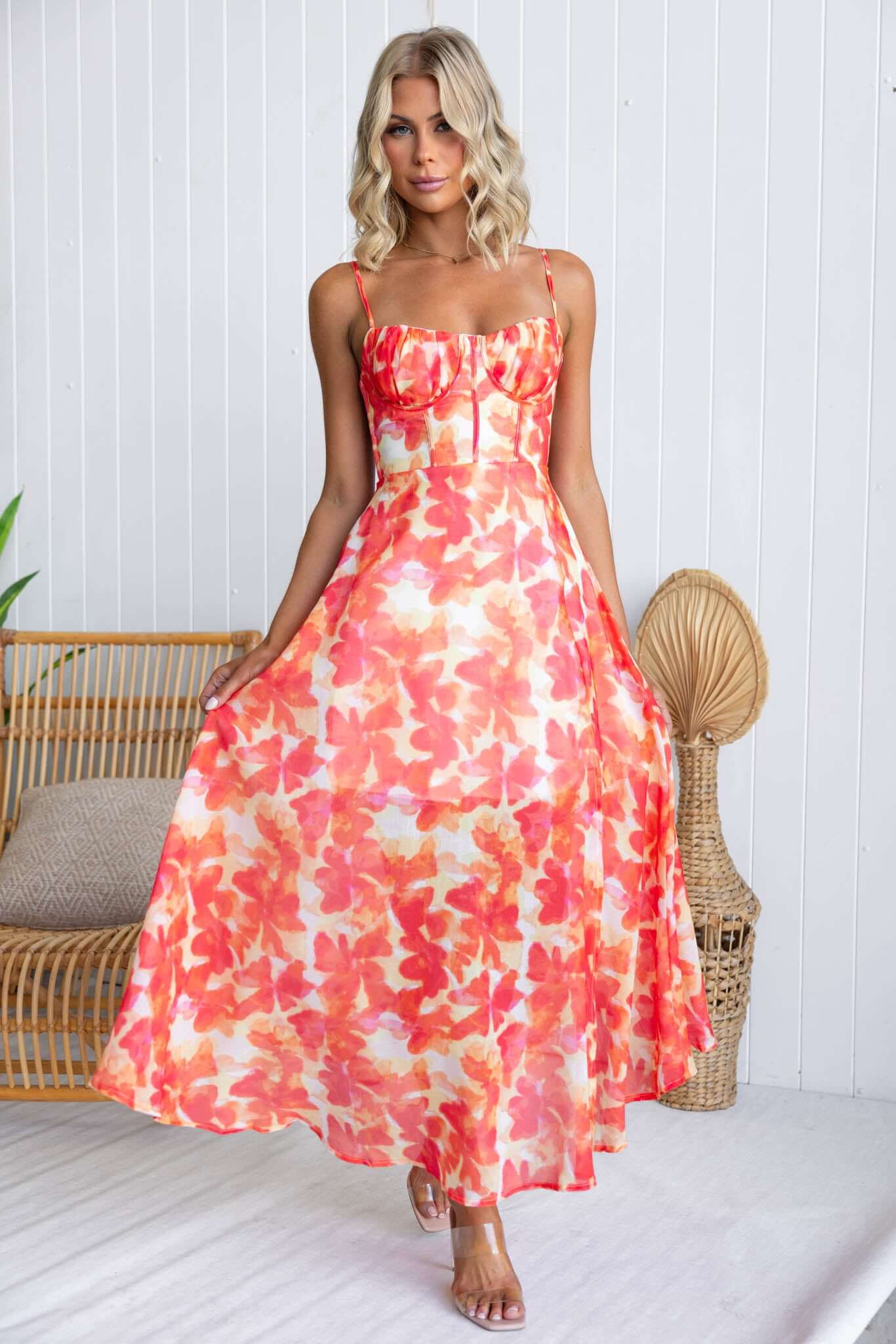 Women's Sexy Strap Floral Print Dress