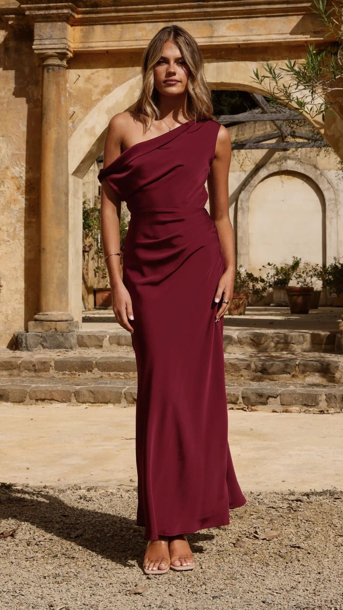 One Shoulder Sheath Dress