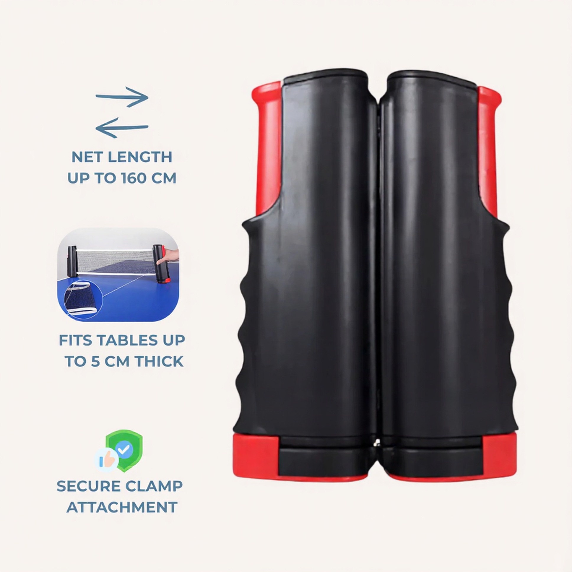 Portable Free-Style Table Tennis Net Stand