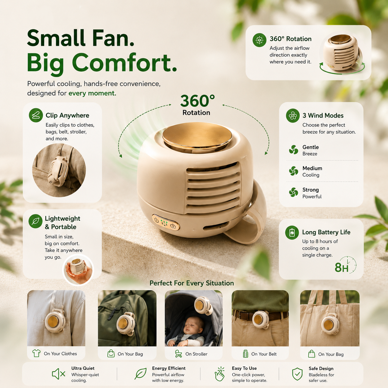 Clip-On Mini Fan