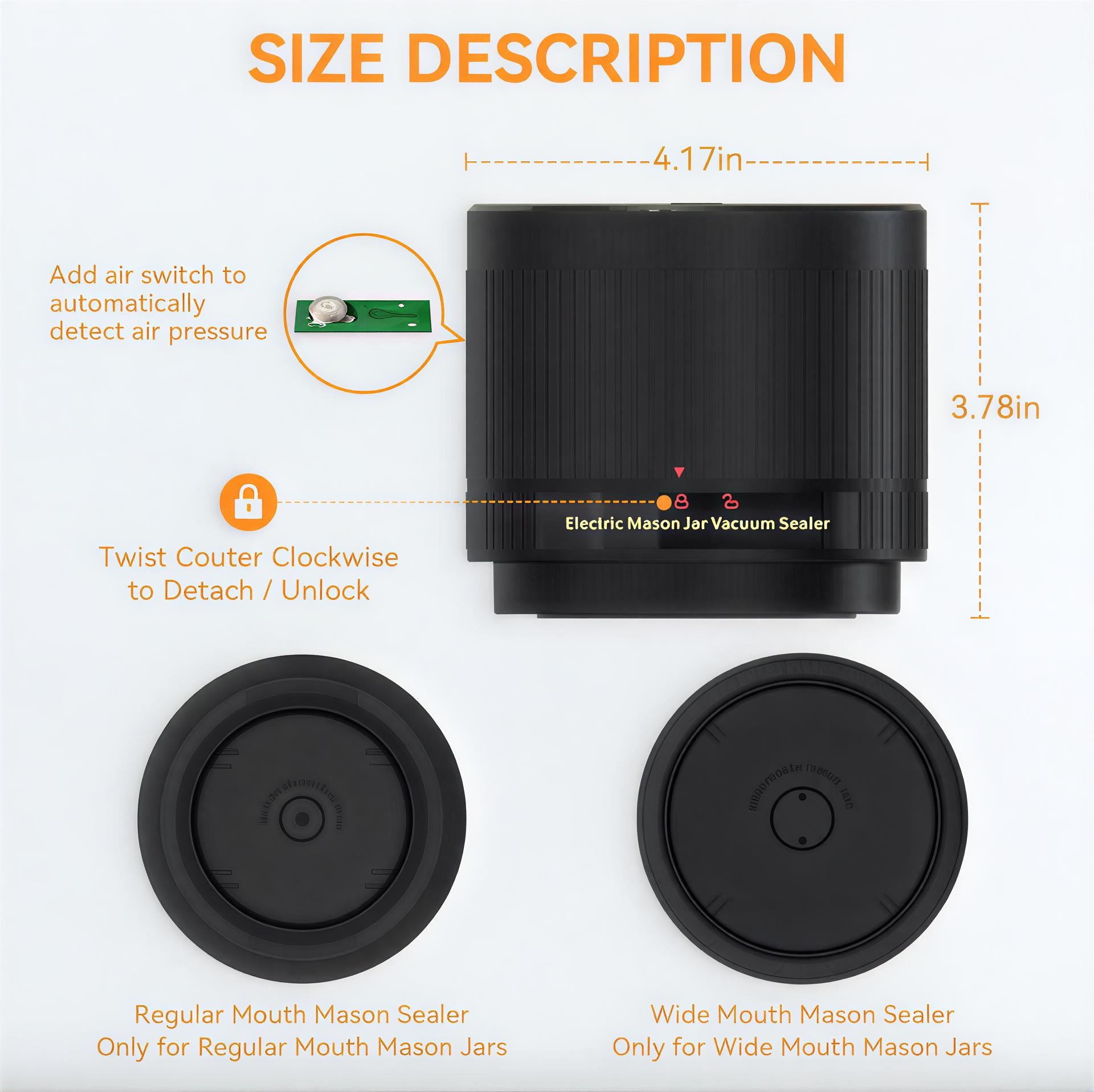 Electric Mason Jar Vacuum Sealer Kit