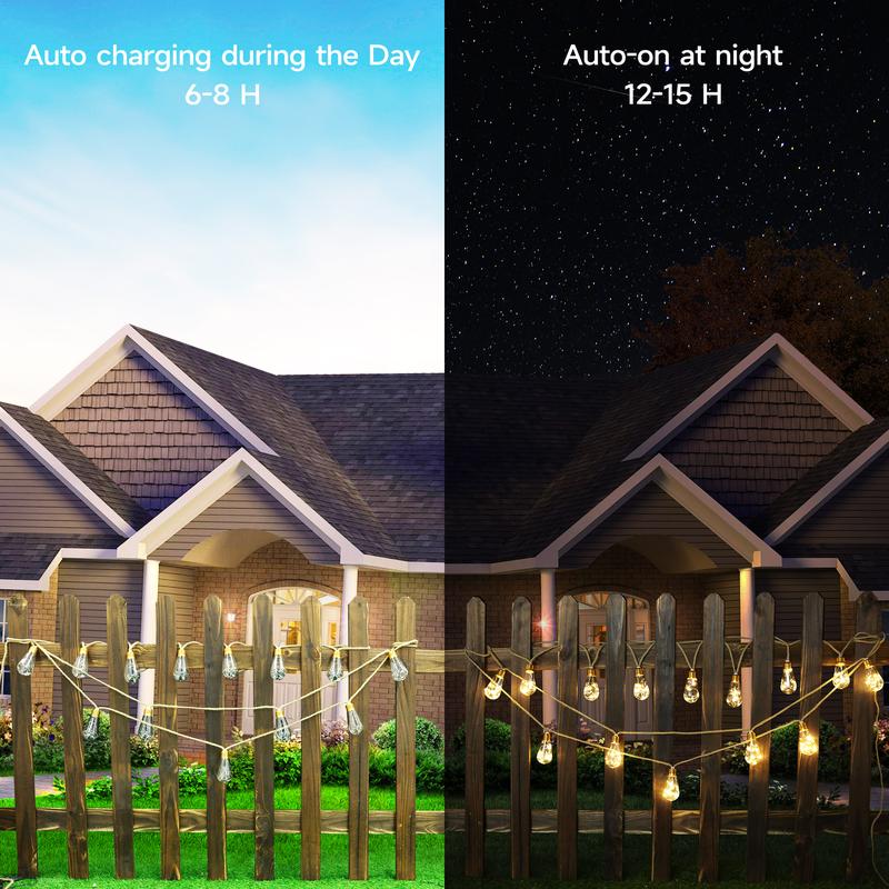 Outdoor Backyard Solar String Lights