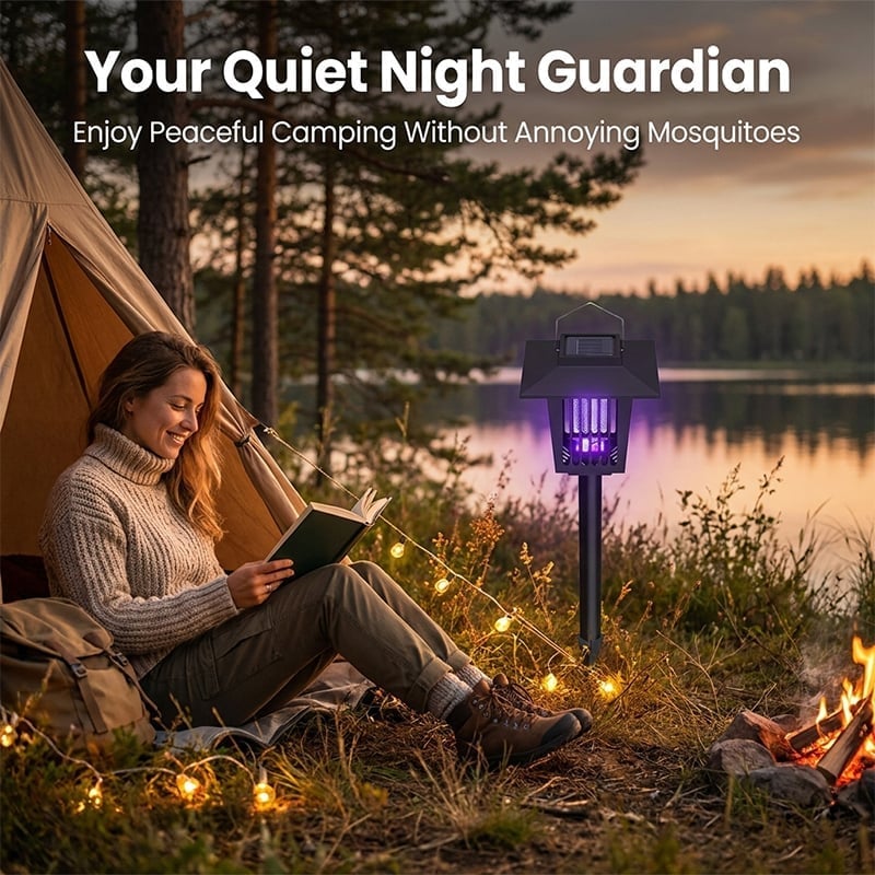 Solar Powered Mosquito Zapper & Garden Stake Light