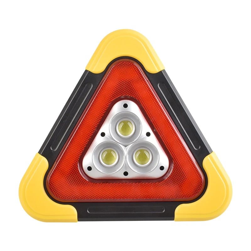 3-IN-1 solar emergency triangle warning light at the roadside📱