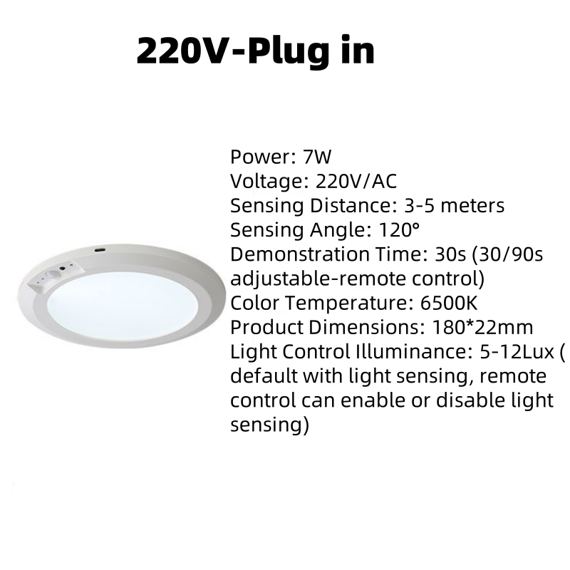 Magnetic Ceiling Light With Motion Sensor And Remote Control
