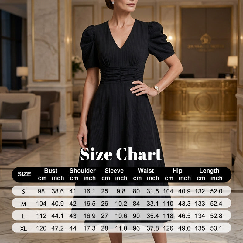 Elegant Puff Sleeve Dress