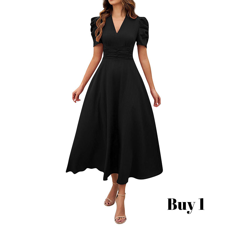Elegant Puff Sleeve Dress
