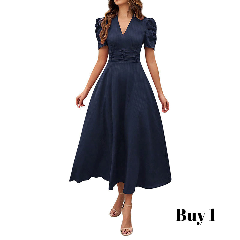 Elegant Puff Sleeve Dress