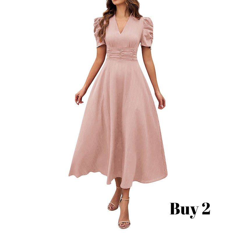 Elegant Puff Sleeve Dress