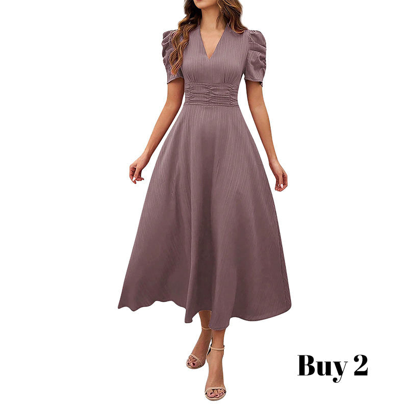 Elegant Puff Sleeve Dress