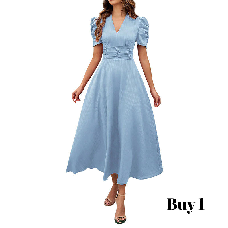 Elegant Puff Sleeve Dress