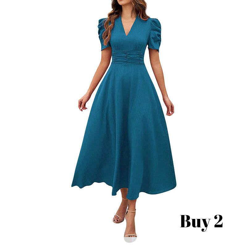 Elegant Puff Sleeve Dress