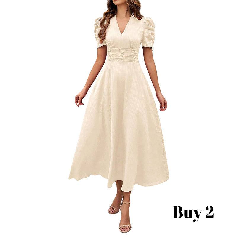 Elegant Puff Sleeve Dress