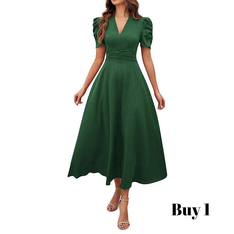 Elegant Puff Sleeve Dress