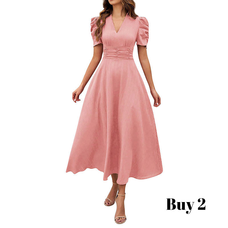 Elegant Puff Sleeve Dress