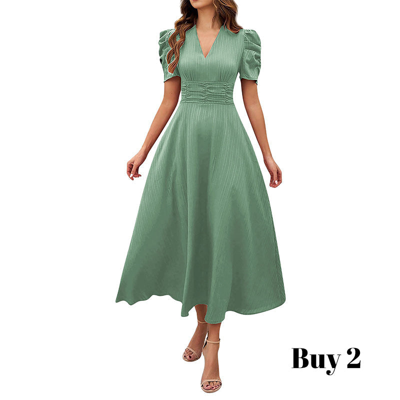 Elegant Puff Sleeve Dress
