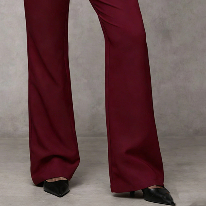 Women's Elegant Flared Suit Pants