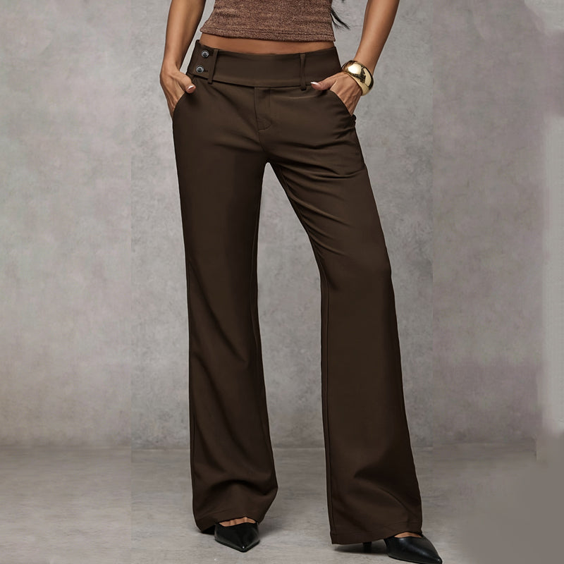 Women's Elegant Flared Suit Pants