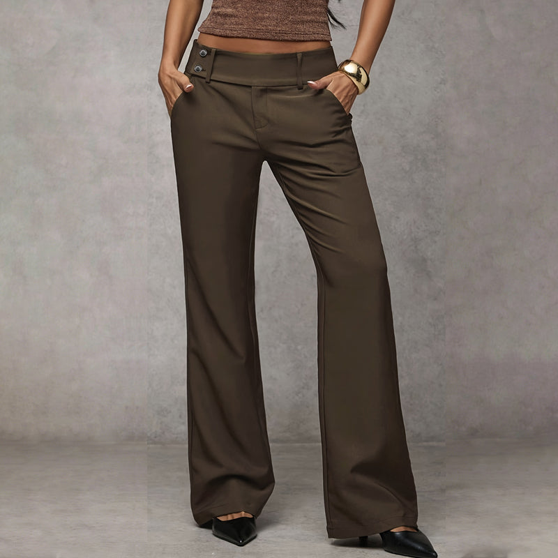 Women's Elegant Flared Suit Pants