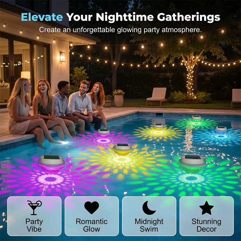 LED Solar Floating Pool Light