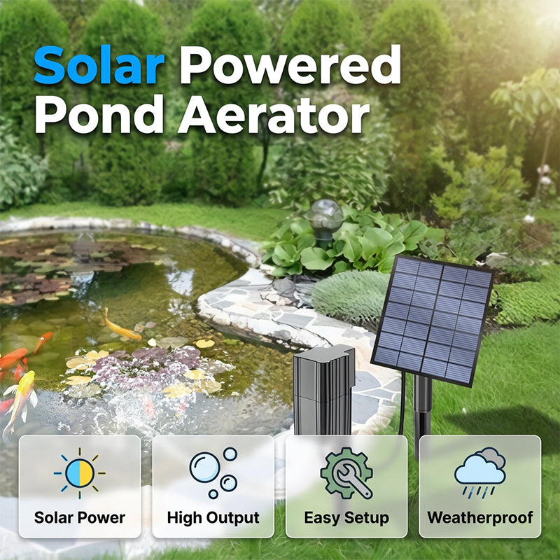 Solar Pond Aerator with Air Pump – Crystal Clear Water & Healthier Fish Without Electricity Bills 