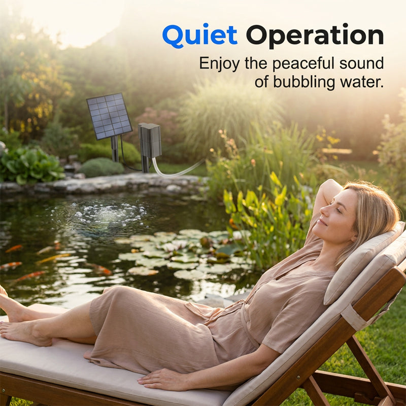 Solar Pond Aerator with Air Pump – Crystal Clear Water & Healthier Fish Without Electricity Bills 