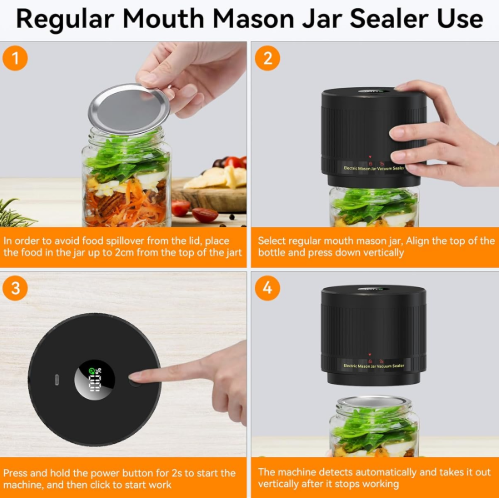 Electric Mason Jar Vacuum Sealer Kit