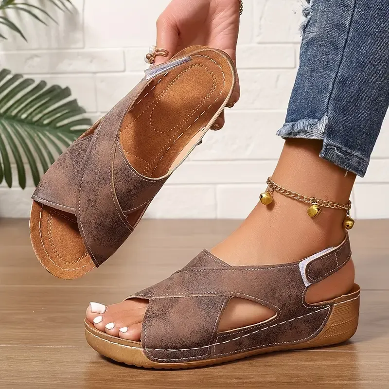 🔥 Last Day: 70% Off 🔥 Women's New Solid Color Summer Wedge Sandals