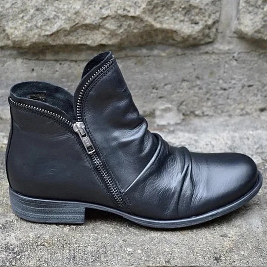 Last Day 59% OFF-Women Zipper Waterproof Ankle-Support Boots
