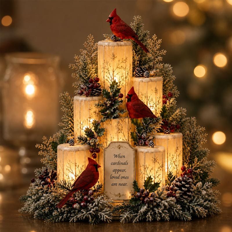 Graddi™ The Cardinal's Visit Flameless Remembrance Candle