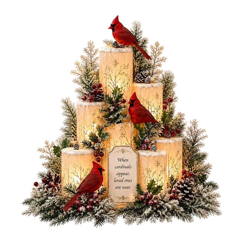 Graddi™ The Cardinal's Visit Flameless Remembrance Candle