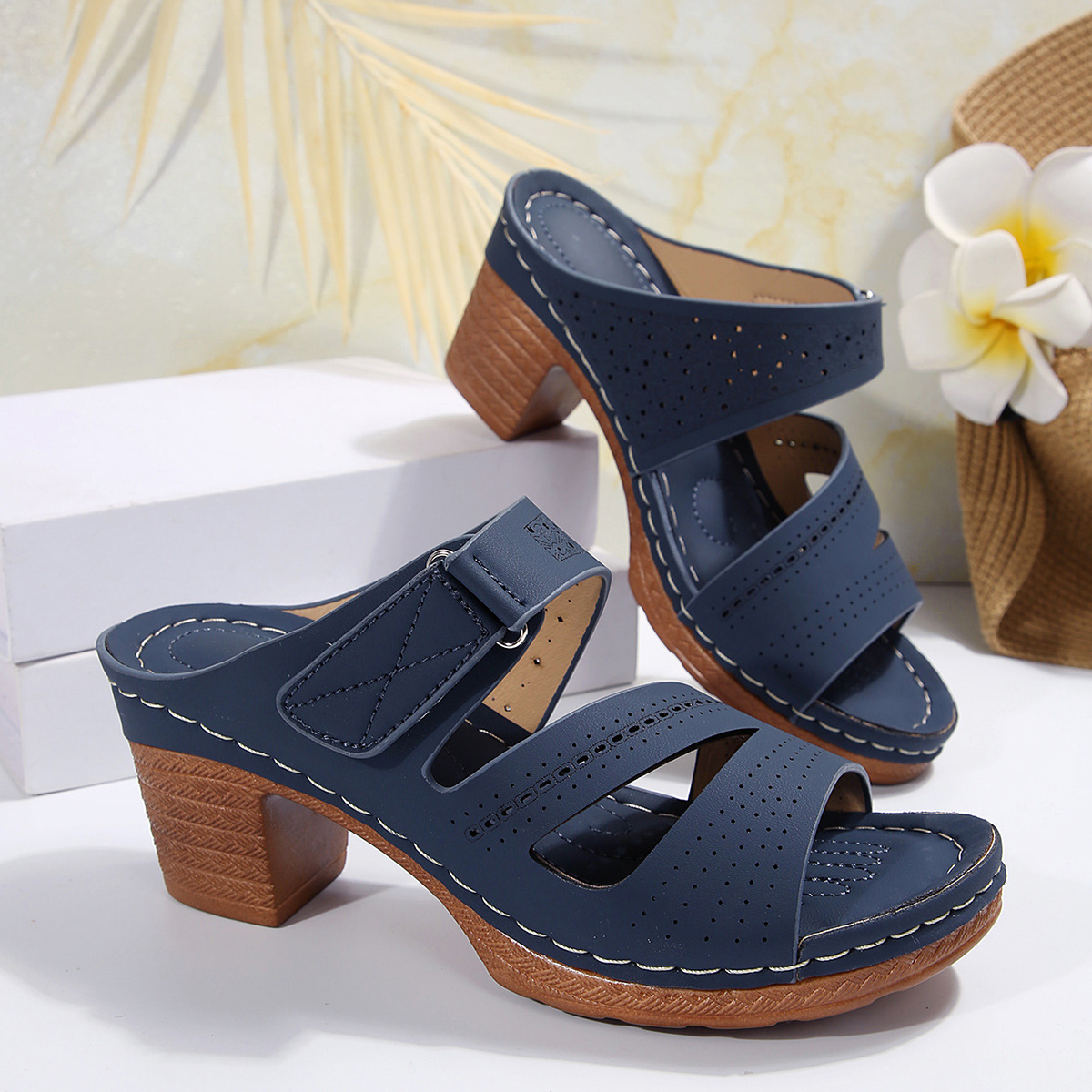 🔥 Last Day: 60% Off 🔥 Women's Summer High-Heel Cutout Sandals