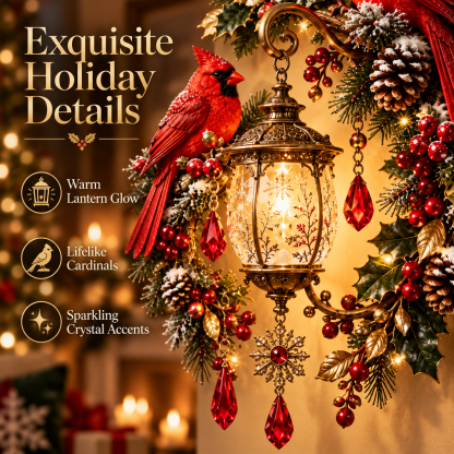🔥Last Day 49% OFF🔥Cardinal Christmas Lantern  – Lighted Holiday Wall Decor