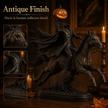 ⏰Limited Stock 50% OFF - 🎃🏇Midnight Chase Headless Horseman Statue✨