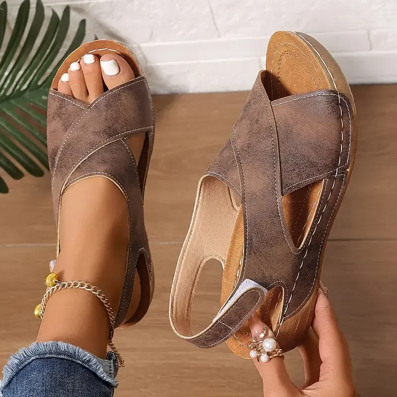 🔥 Last Day: 70% Off 🔥 Women's New Solid Color Summer Wedge Sandals