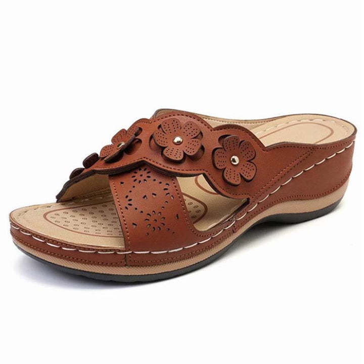 Womens Arch Support  Floral Vintage Wedge Sandals