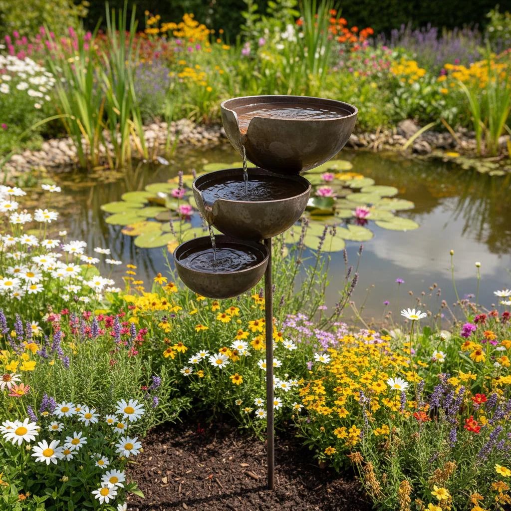 🔥Hot Sale🔥Bring Life Back To Your Garden – Rain Catcher Bird Bath 🌿🐦