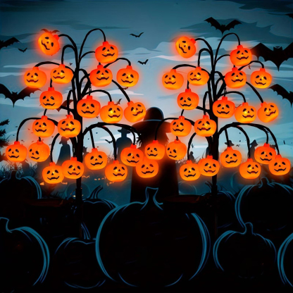 Solar Halloween Pumpkin Lights 20LED Waterproof Outdoor Decor