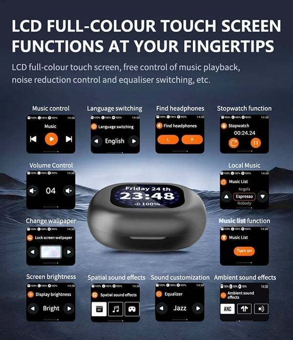 🔥Special Price $25.99 Only Today!!!⏰🔥True Powerful Bluetooth 5.4 Open Ear Earbuds, IPX5 Waterproof