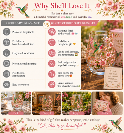🎁 Today Only SAVE 83% OFF — Garden of Hope™ Floral Bird Glass Set That Turns Every Sip Into A Beautiful, Meaningful Gift For Mom, Grandma, Friends & Garden Lovers 🌸🐦✨