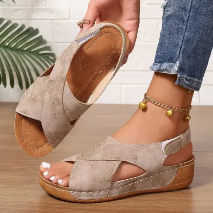 🔥 Last Day: 70% Off 🔥 Women's New Solid Color Summer Wedge Sandals